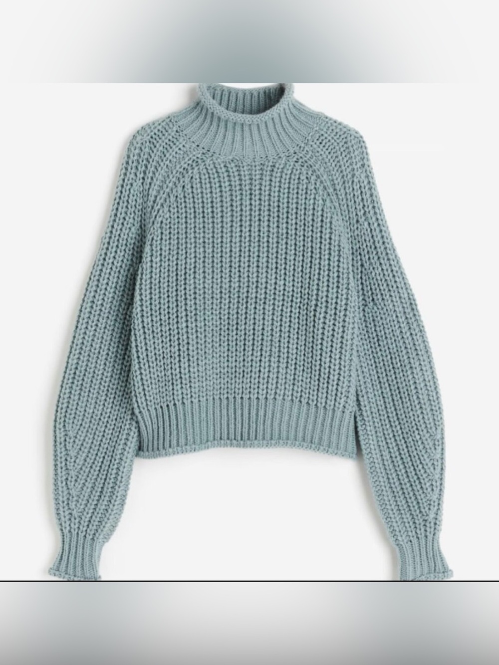 H&M Cozy Knit Turtleneck Sweater - Blue - Picture 8 of 10